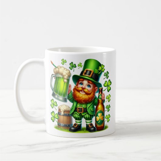 St. Patrick's Day Kabouter Bier Ontwerp-65218 Koffiemok (Links)