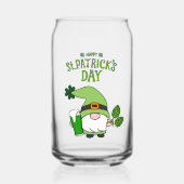 St. Patrick's Day Kabouter  Blikvorm Glas (Voorkant)