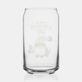 St. Patrick's Day Kabouter  Blikvorm Glas (Achterkant)