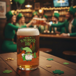 St. Patrick's Day Kabouter Blikvorm Glas