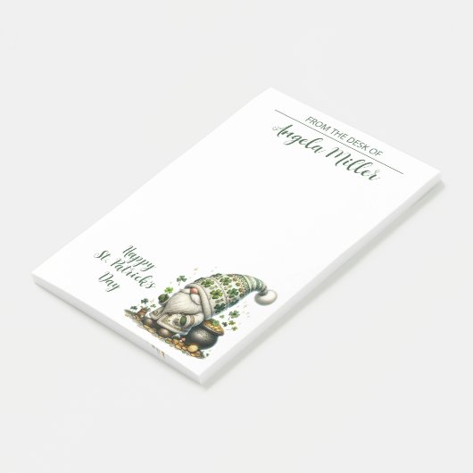 St. Patrick's Day Kabouter Bureaunotities Post-it® Notes (Schuin)