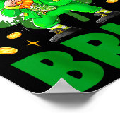 St. Patrick's Day kabouter dabbing klavertje vier Poster (Hoek)