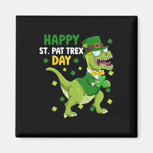 St Patricks Day Kabouter Dinosaurus Dino Gelukkige Magneet