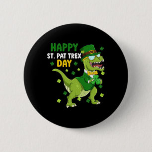 St Patricks Day Kabouter Dinosaurus Dino Gelukkige Ronde Button 5,7 Cm