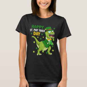 St Patricks Day Kabouter Dinosaurus Dino Gelukkige T-shirt