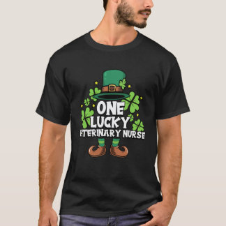 St Patricks Day Kabouter Eén Gelukkig Diergeneesku T-shirt