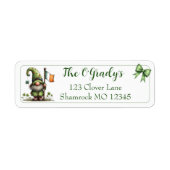 St. Patrick's Day Kabouter Etiket (Voorkant)