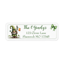 St. Patrick's Day Kabouter Etiket