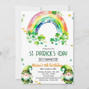 St. Patrick's Day kabouter feest uitnodiging