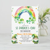 St. Patrick's Day kabouter feest uitnodiging (Staand voorkant)