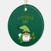 St. Patrick's Day Kabouter Groen Keramisch Ornament (Links)