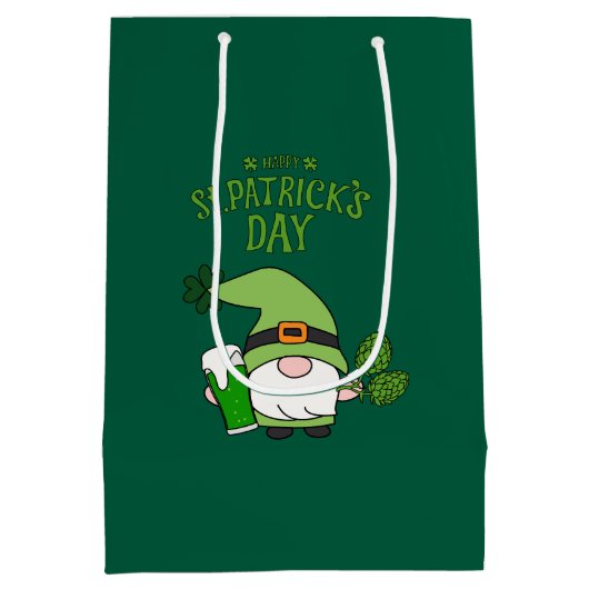 St. Patrick's Day Kabouter Groene Cadeautas (Achterkant)