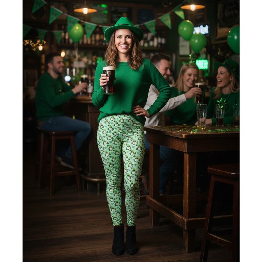 St. Patrick's Day Kabouter Groene Leggings