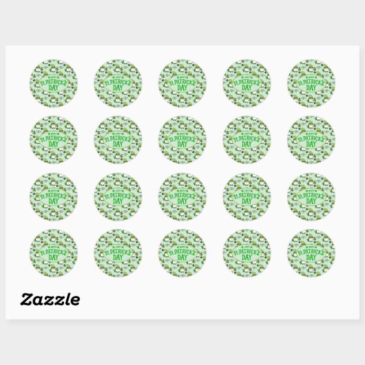St. Patrick's Day Kabouter Groene Sticker (Vel)