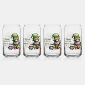 St. Patrick's Day Kabouter Illustratie met Klaver Blikvorm Glas (Achterkant)