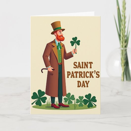 St. Patrick's Day Kabouter Kaart (Voorkant)