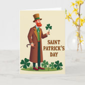 St. Patrick's Day Kabouter Kaart (Gele Bloem)