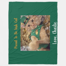 St. Patrick's Day Kabouter Kat Fleece Deken