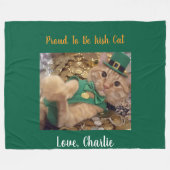 St. Patrick's Day Kabouter Kat Fleece Deken (Voorkant (Horizontaal))