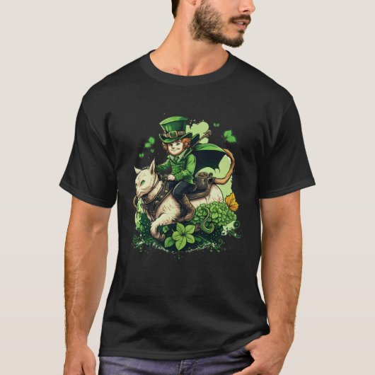 St. Patrick's Day Kabouter Kat Klaver 2 T-shirt (Voorkant)