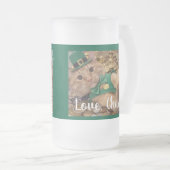 St. Patrick's Day Kabouter Kat  Matglas Bierpul (Voorkant rechts)