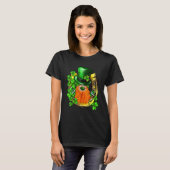 St. Patricks Day Kabouter Klaver Hoefijzer Iers L T-shirt (Voorkant volledig)