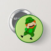 St. Patrick's Day Kabouter Knop Ronde Button 5,7 Cm (Voorkant /achterkant)