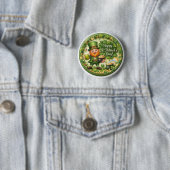 St. Patrick's Day Kabouter Knop Ronde Button 5,7 Cm (In situ)