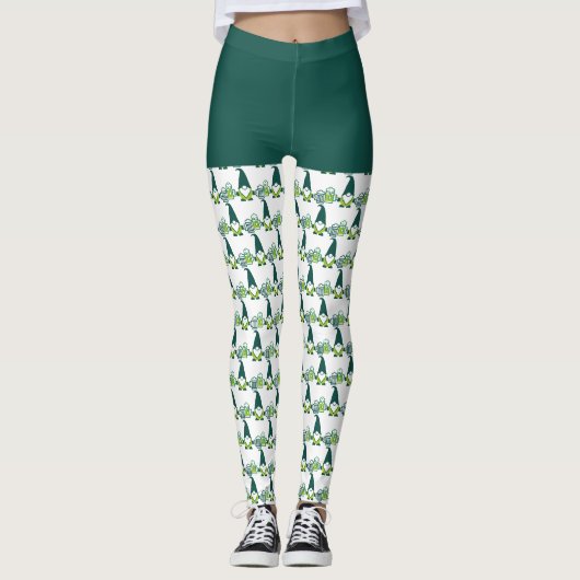 St. Patrick's Day Kabouter met Bierpul Leggings (Voorkant)