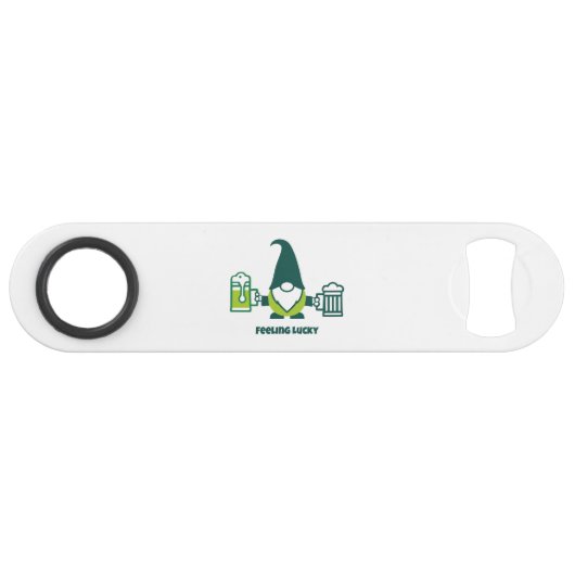 St. Patrick's Day Kabouter met Bierpul Speed Flessenopener (Voorkant (Horizontaal))