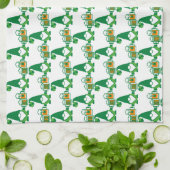 St. Patrick's Day Kabouter met Bierpul Theedoek (Gevouwen)