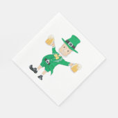 St. Patrick's Day kabouter met bierpullen Servet (Hoek)