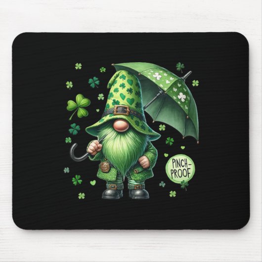 St. Patrick's Day Kabouter Met Groene Baard Grappi Muismat (Voorkant)
