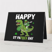 St. Patrick's Day Kabouter op Dinosaurus Cadeau Ki Kaart (Achterkant)