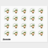 St. Patrick's Day Kabouter Ronde Sticker (Vel)
