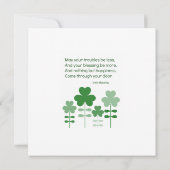 St. Patrick's Day kabouter uitnodiging (Achterkant)