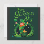 St. Patrick's Day kabouter uitnodiging (Voorkant)