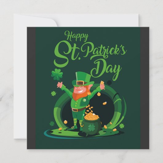 St. Patrick's Day kabouter uitnodiging (Voorkant)
