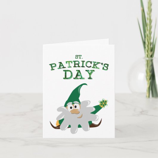 St. Patrick's Day Kabouter Vakantietkaart Feestdagen Kaart (Voorkant)