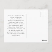 St. Patrick's Day-kabouter verjaardagsuitnodiging Briefkaart (Achterkant)