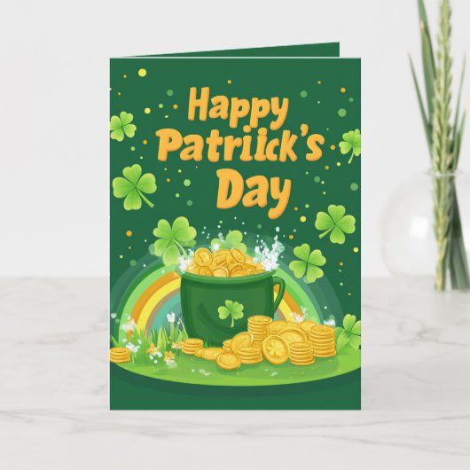 St. Patrick's Day kabouterhoed en goud Kaart (Voorkant)
