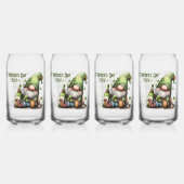 St. Patrick's Day-kabouterillustratie met klaver Blikvorm Glas (Voorkant)