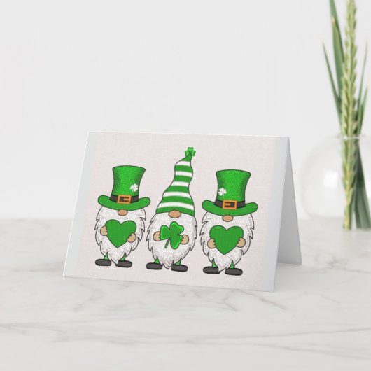 St. Patrick's Day Kabouters Feestdagen Kaart (Voorkant)
