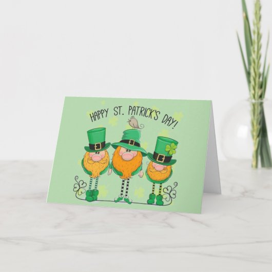 St. Patrick's Day kabouters  Feestdagen Kaart (Voorkant)