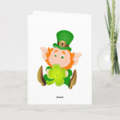 St. Patrick's Day Kabouters Feestdagen Kaart (Achterkant)