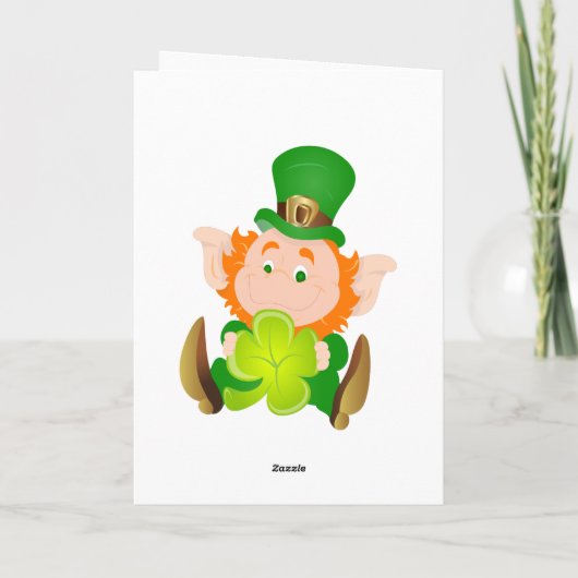 St. Patrick's Day Kabouters Feestdagen Kaart (Achterkant)