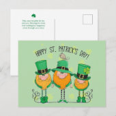 St. Patrick's Day kabouters Feestdagenkaart (Voorkant / Achterkant)