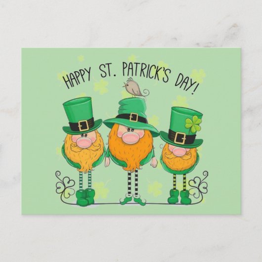 St. Patrick's Day kabouters Feestdagenkaart (Voorkant)
