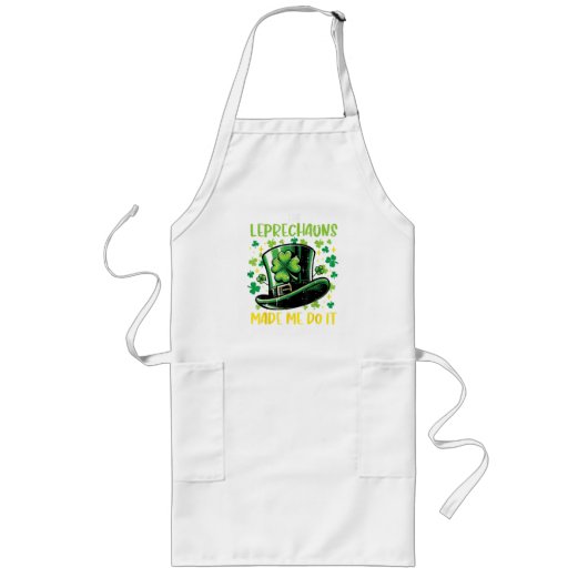 St. Patrick's Day Kabouters Hebben Me Dwingen Lang Schort (Voorkant)