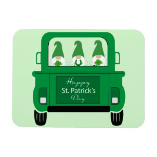 St. Patrick's Day Kabouters in Vrachtwagen Magneet